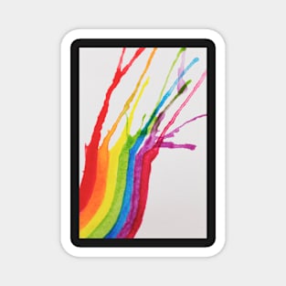 Watercolored rainbow Magnet