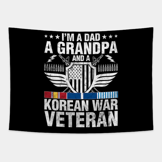 A Dad A Grandpa And A Korean War Veteran Grandparent Gift Tapestry by Albatross