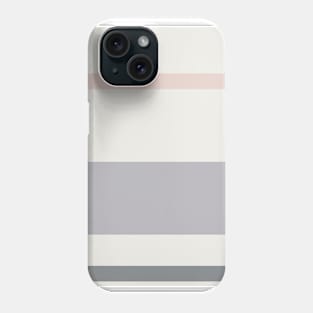 A prime stew of Very Light Pink, Grey, Silver and Light Grey stripes. Phone Case