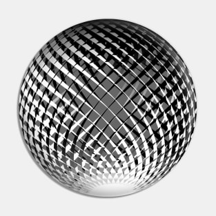 Silver shining sphere in 3d optic Pin