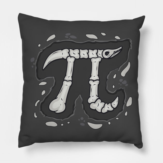 Pi-leontology Funny Pi Day Math Paleontology Gift For Pi Day Pillow by BoggsNicolas