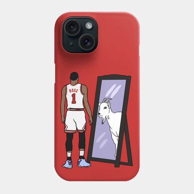 Derrick Rose Mirror GOAT Phone Case by rattraptees