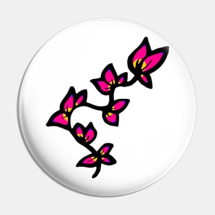 Branch with Pink Leaves Pin