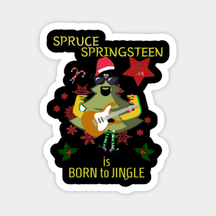 Christmas, Xmas, Spruce Springsteen, Cute, Funny, the Boss, Magnet