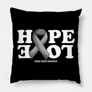 Brain Cancer Support | Grey Ribbon Squad Support Brain Cancer awareness Pillow