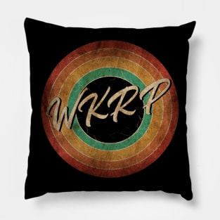 WKRP Vintage Circle Art Pillow