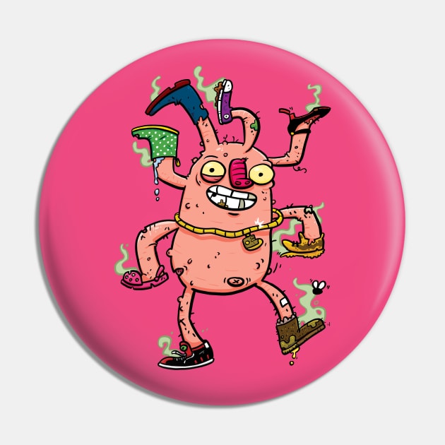 Shoe Monster Pin by striffle