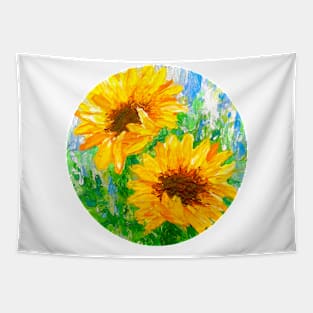 Sunflowers- Acrylic painting Tapestry