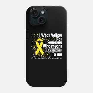 I Wear Yellow Sarcoma Cancer Yellow Ribbon Awareness Phone Case