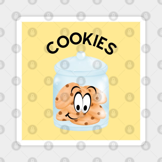 Cookie jar kitchen label sticker Magnet by Rubi16