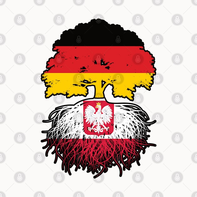 Poland Polish German Germany Tree Roots Flag by VEXILLARIUS