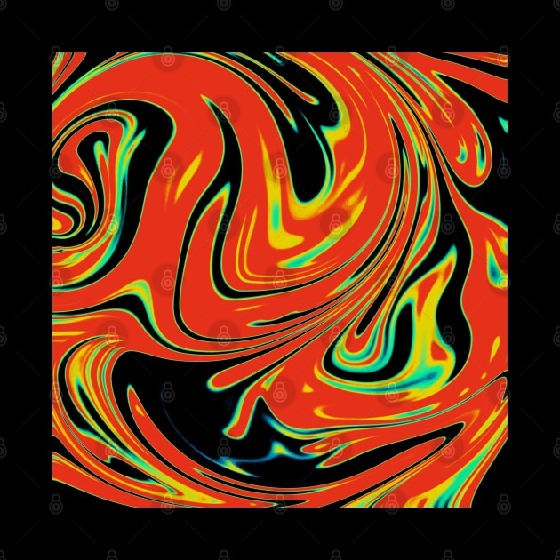 New Groove Retro Abstract Thermal Vision pattern by Alex-malibu