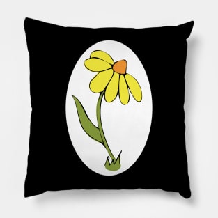 Daisy Whimsical Cartoon Illustration Happy Colours Pillow