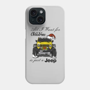 Christmas Jeep Yellow Phone Case