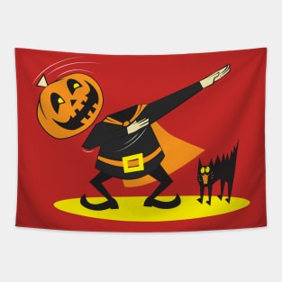 Pumpkin Dabbing Shirt Tapestry