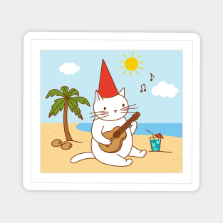 White Cat’s postcards: mеlody of happy memories Magnet