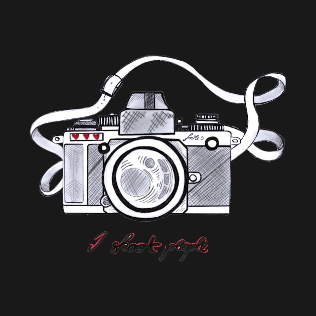 Camera shoot photography cute print by BalumbaArt