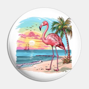 Flamingo Lovers Summer Vibes Pin