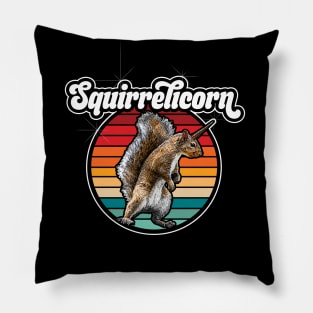 Squirrelicorn - funny, vintage squirrel unicorn Pillow