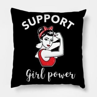 Support Girl Power Pillow