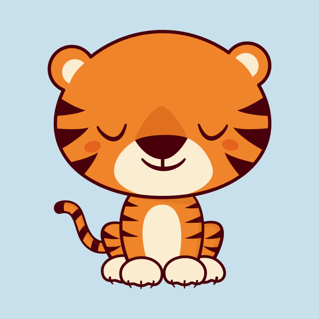 Kawaii Cute and Adorable Tiger by happinessinatee