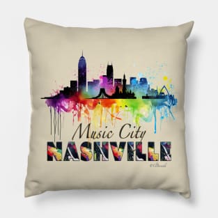 Nashville Music City Pillow