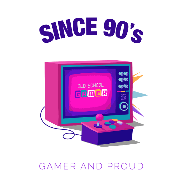 Since 90s Gamer and Proud - Gamer gift - Retro Videogame by xaviervieira