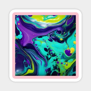 Neon Dreamscape: An Abstract Fusion of Color and Motion Magnet