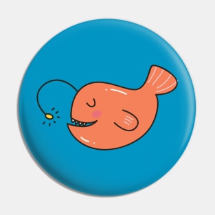 Cute Angler Fish Doodle Pin