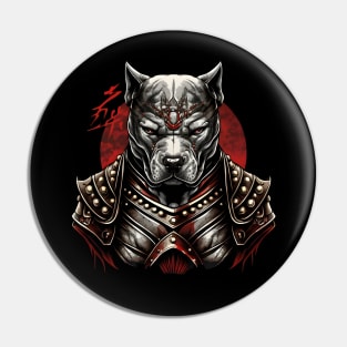 Pitbull in Samurai Mode Pin