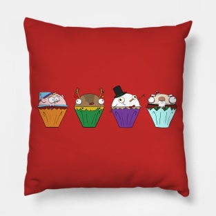 Christmas Cupcake Line Up Pillow