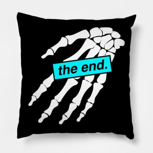 The End - Spooky Skeleton Vaporwave Meme Pillow