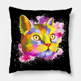 Pop Art Cat Pillow