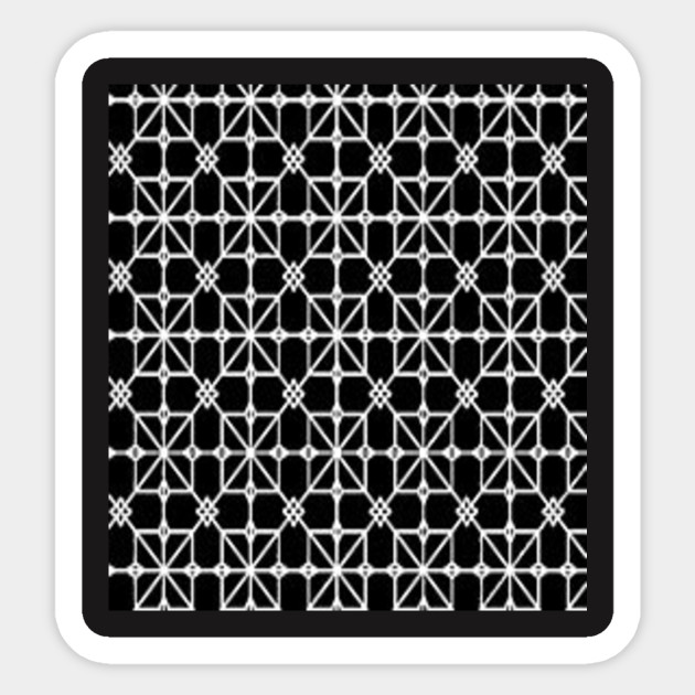 Blackand White Diamond Pattern Black And White Diamond Sticker