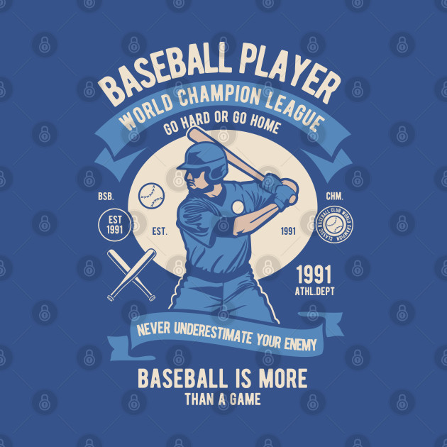 Disover BASEBALL PLAYER - World Champion League - Baseball Player - T-Shirt