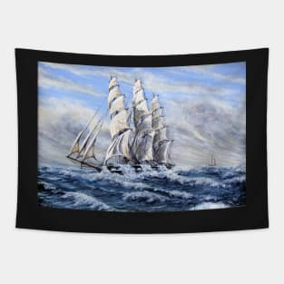 SS DUNTRUE AT SEA  1875 Tapestry