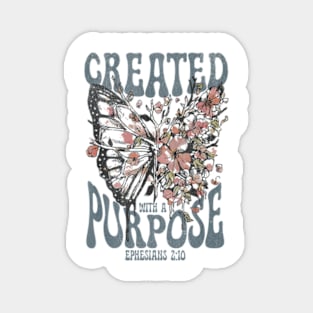 Created With A Purpose Butterfly Floral Vintage Magnet