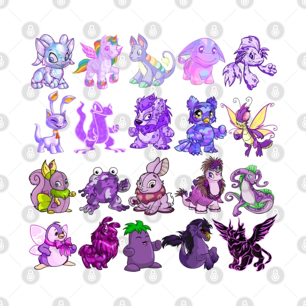 Purple Neopets by Curious Sausage