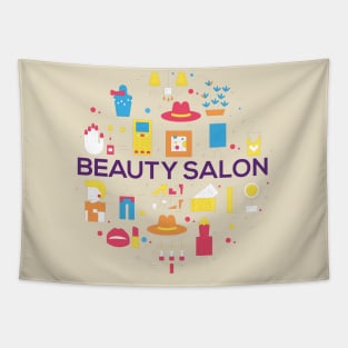 beauty salon doodle concept Tapestry