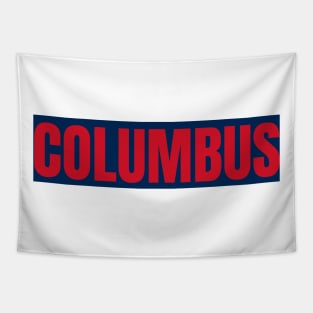 columbus with blue strip Tapestry