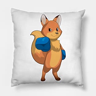 Fox as Boxer with Boxing gloves Pillow