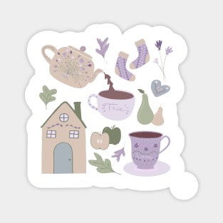 Cozy tea time Magnet