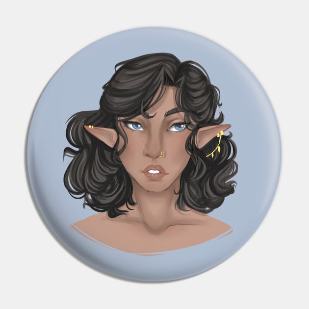 Beautiful Elf Woman Pin by LoLottie