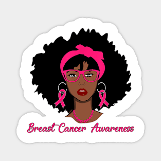 Breast Cancer Black Girl Magnet