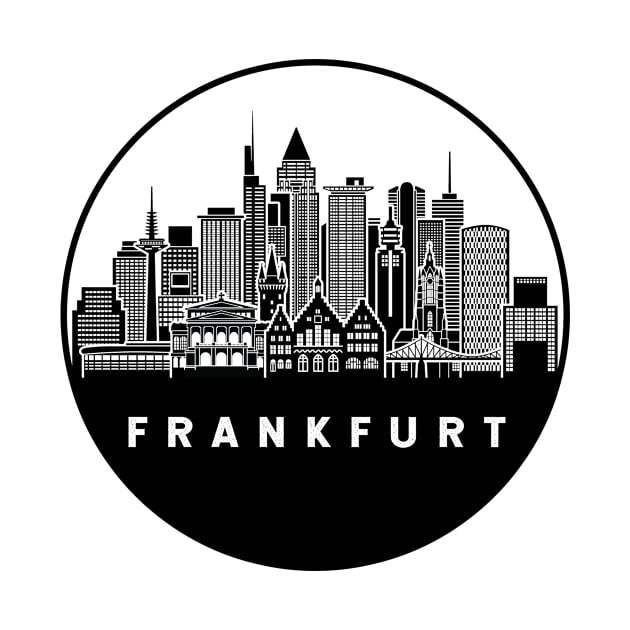 Frankfurt Germany Skyline by ThyShirtProject - Affiliate