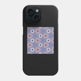 Blue and red pattern Phone Case