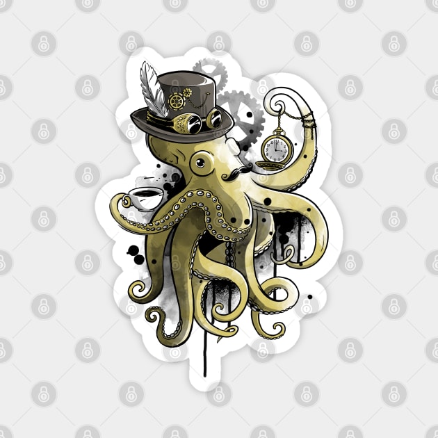 Steampunk octopus Magnet by NemiMakeit
