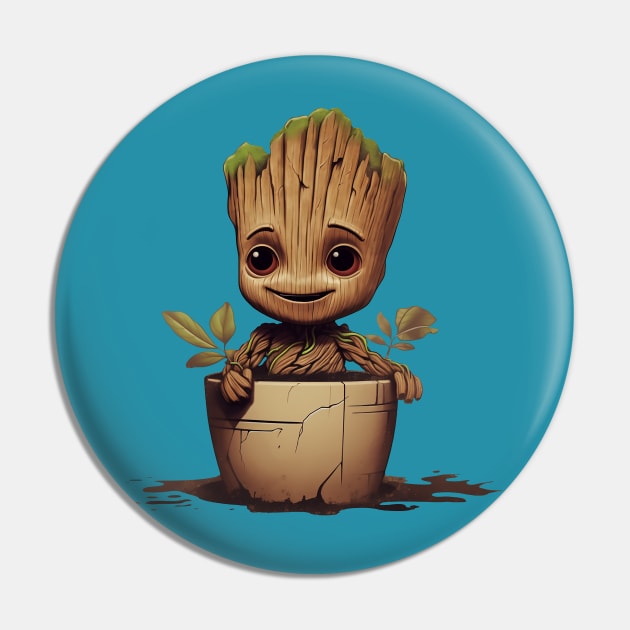 Happy Baby Groot Pin by DavidLoblaw