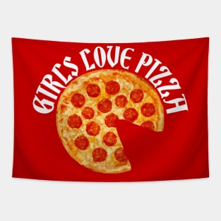 Girls Love Pizza Tapestry