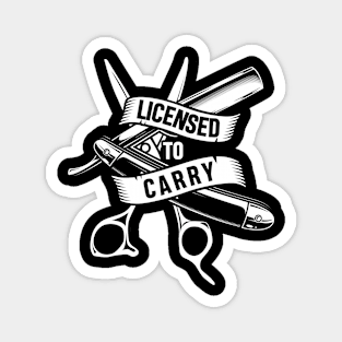 Licensed To Carry - Barber Magnet